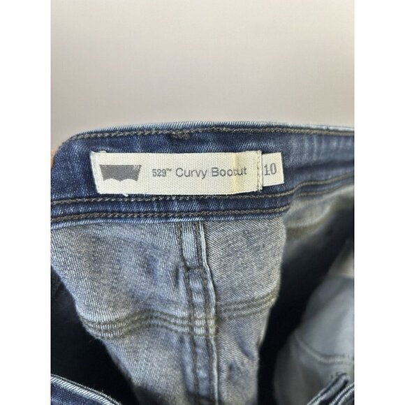 Levis 529 Curvy Bootcut Denim Jeans Women’s Dark Blue Wash Size 10 - Picture 13 of 14